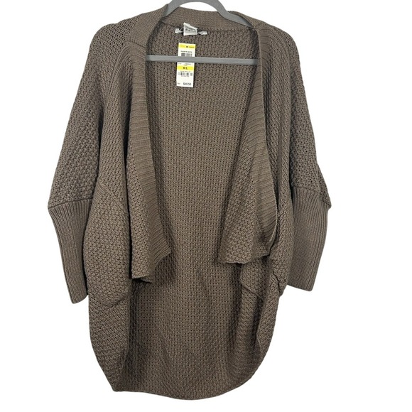 American‎ Rag Cie Cinder Cocoon Neutral Cardigan Sweater M/L Open Front NWT - Picture 11 of 11
